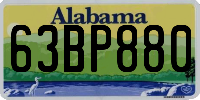 AL license plate 63BP880