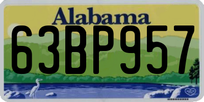 AL license plate 63BP957