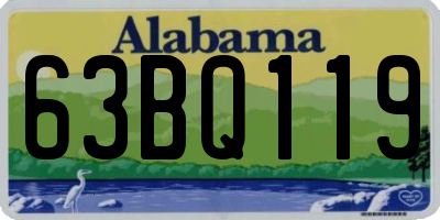 AL license plate 63BQ119