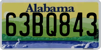 AL license plate 63BQ843