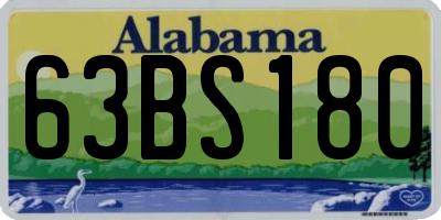 AL license plate 63BS180