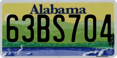 AL license plate 63BS704