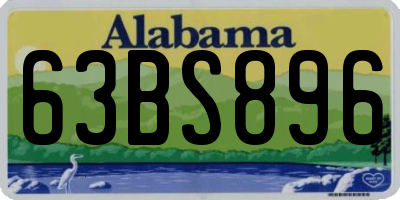 AL license plate 63BS896