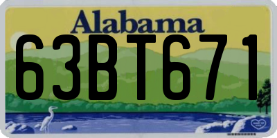 AL license plate 63BT671