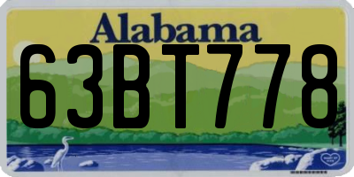 AL license plate 63BT778