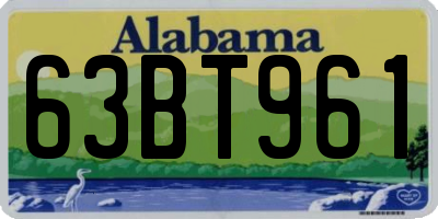 AL license plate 63BT961