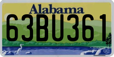 AL license plate 63BU361