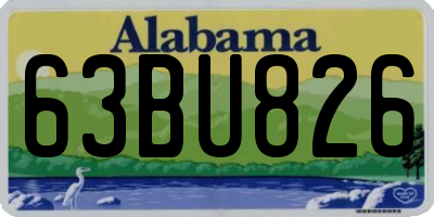 AL license plate 63BU826