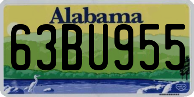 AL license plate 63BU955