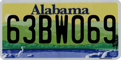 AL license plate 63BW069