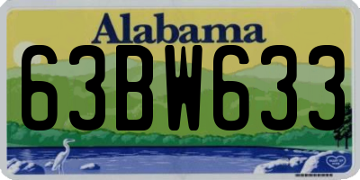 AL license plate 63BW633