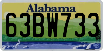 AL license plate 63BW733