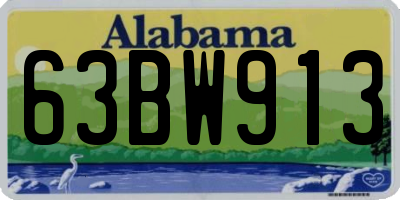 AL license plate 63BW913
