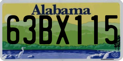 AL license plate 63BX115
