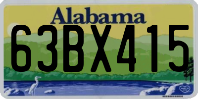 AL license plate 63BX415