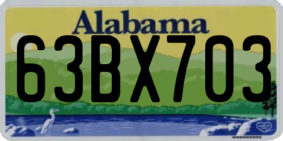 AL license plate 63BX703