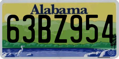 AL license plate 63BZ954