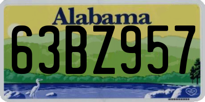 AL license plate 63BZ957