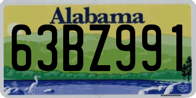 AL license plate 63BZ991