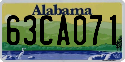 AL license plate 63CA071