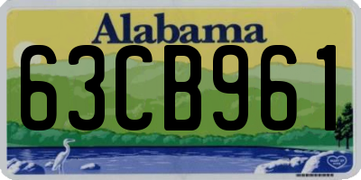 AL license plate 63CB961