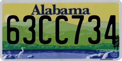 AL license plate 63CC734