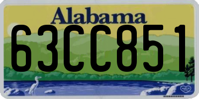 AL license plate 63CC851