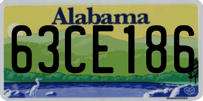 AL license plate 63CE186