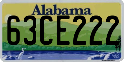 AL license plate 63CE222