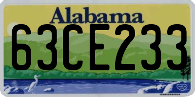 AL license plate 63CE233