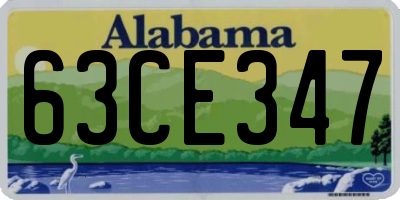AL license plate 63CE347