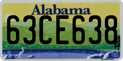 AL license plate 63CE638