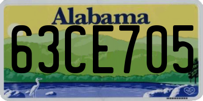 AL license plate 63CE705