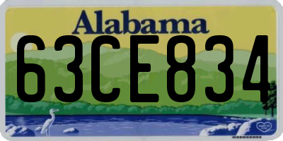 AL license plate 63CE834