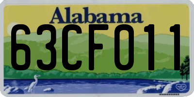 AL license plate 63CF011