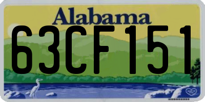 AL license plate 63CF151