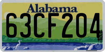 AL license plate 63CF204
