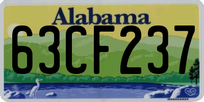 AL license plate 63CF237