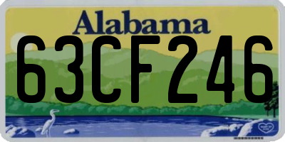 AL license plate 63CF246