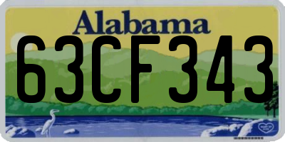 AL license plate 63CF343