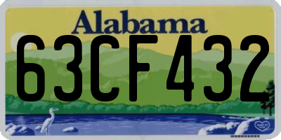 AL license plate 63CF432