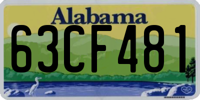 AL license plate 63CF481