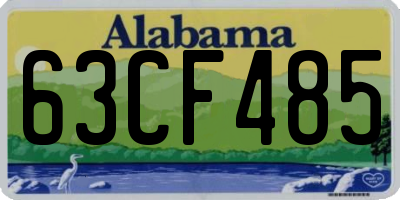 AL license plate 63CF485