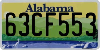 AL license plate 63CF553