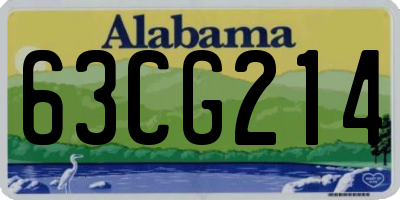 AL license plate 63CG214