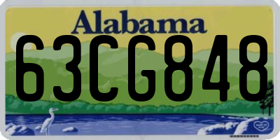 AL license plate 63CG848