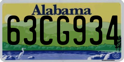AL license plate 63CG934