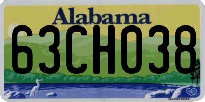 AL license plate 63CH038