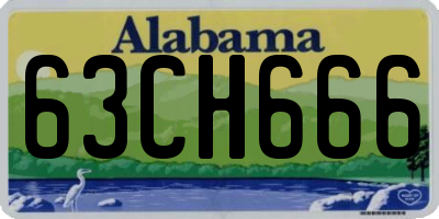 AL license plate 63CH666
