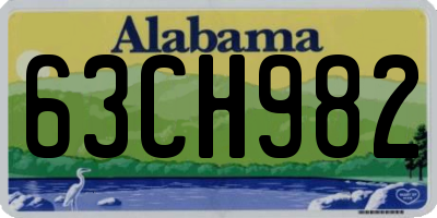 AL license plate 63CH982